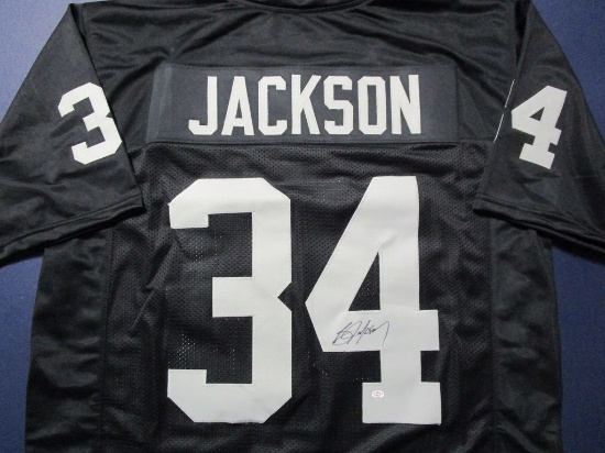 Bo Jackson of the Oakland Raiders signed autographed football jersey PAAS COA 460