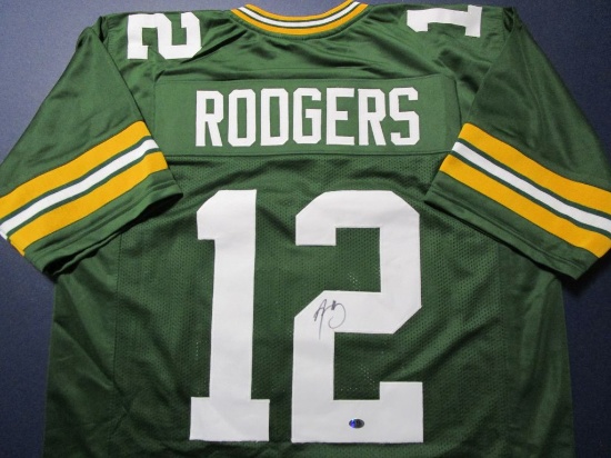 Aaron Rodgers of the Green Bay Packers signed autographed football jersey ATL COA 487