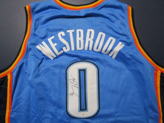 Russell Westbrook of the OKC Thunder signed autographed basketball jersey PAAS COA 589