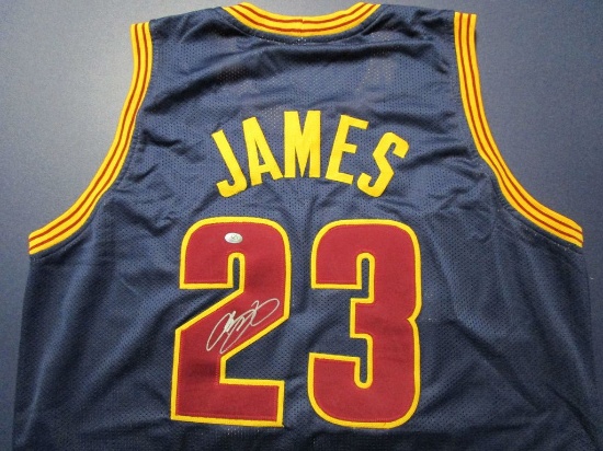 LeBron James of the Cleveland Cavaliers signed autographed basketball jersey CA COA 659