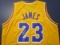 LeBron James of the Los Angeles Lakers signed autographed basketball jersey ATL COA 615