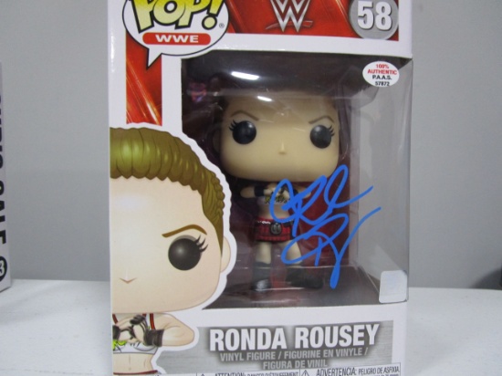 Ronda Rousey of the WWE signed autographed POP Funko Vinyl Figure PAAS COA 872