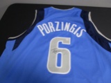 Kristaps Porzingis of the Dallas Mavericks signed autographed basketball jersey PAAS COA 123