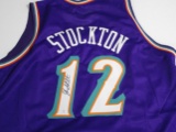 John Stockton of the Utah Jazz signed autographed basketball jersey PAAS COA 398