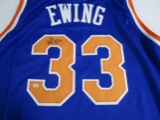 Patrick Ewing of the New York Knicks signed autographed basketball jersey PAAS COA 966