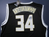 Giannis Antetokounmpo of the Milwaukee Bucks signed autographed basketball jersey PAAS COA 404