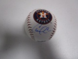 Carlos Correa of the Houston Astros signed autographed logo baseball PAAS COA 685