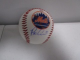 Pete Alonzo of the New York Mets signed autographed logo baseball PAAS COA 719