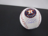 Carlos Correa of the Houston Astros signed autographed logo baseball PAAS COA 687