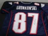 Rob Gronkowski of the New England Patriots signed autographed football jersey PAAS COA 329