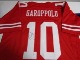 Jimmy Garoppolo of the San Francisco 49ers signed autographed football jersey PAAS COA 796