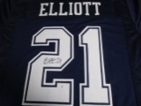 Ezekiel Elliott of the Dallas Cowboys signed autographed football jersey PAAS COA 018