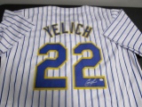 Christian Yelich of the Milwaukee Brewers signed autographed baseball jersey PAAS COA 361