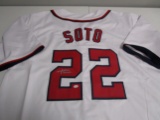 Juan Soto of the Washington Nationals signed autographed baseball jersey PAAS COA 156
