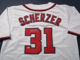 Max Scherzer of the Washington Nationals signed autographed baseball jersey PAAS COA 341