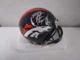 Peyton Manning of the Denver Broncos signed autographed mini football helmet PAAS COA 073