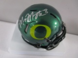 Marcus Mariota of the Oregon Ducks signed autographed mini football helmet PAAS COA 121