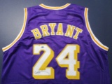 Kobe Bryant of the Los Angeles Lakers signed autographed basketball jersey ATL COA 566