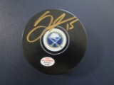 Jack Eichel of the Buffalo Sabres signed autographed logo hockey puck PAAS COA 081