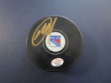Artemi Panarin of the New York Rangers signed autographed logo hockey puck PAAS COA 878