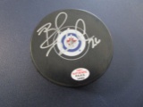 Blake Wheeler of the Winnipeg Jets signed autographed logo hockey puck PAAS COA 962