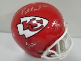 Patrick Mahomes Tyreek Hill 2019-20 KC Chiefs TEAM signed full size helmet 9 sigs PAAS LOA 466