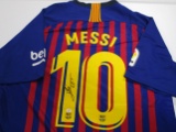 Leo Messi of the Argentine Team signed autographed soccer jersey PAAS COA 411