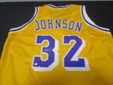 Magic Johnson of the LA Lakers signed autographed basketball jersey PAAS COA 344