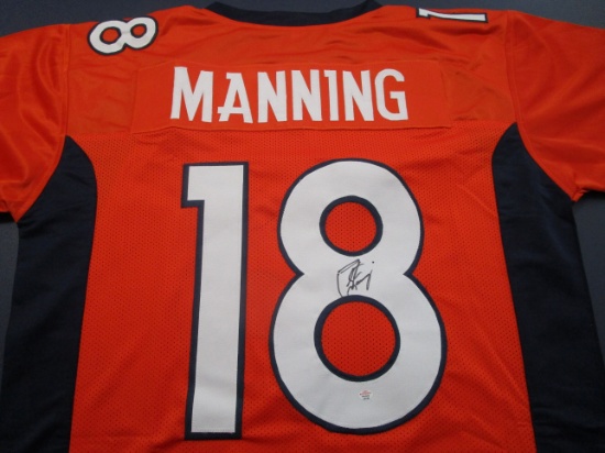 Peyton Manning of the Denver Broncos signed autographed football jersey PAAS COA 788
