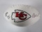 Patrick Mahomes Travis Kelce of the Kansas City Chiefs signed logo football PAAS COA 593