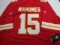 Patrick Mahomes of the Kansas City Chiefs signed autographed football jersey PAAS COA 266