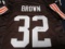 Jim Brown of the Cleveland Browns signed autographed football jersey PAAS COA 787