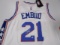 Joel Embiid of the Philadelphia 76ers signed autographed basketball jersey PAAS COA 488
