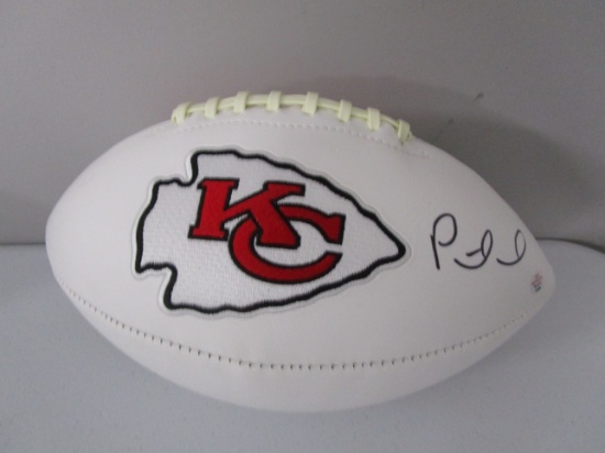 Patrick Mahomes of the Kansas City Chiefs signed autographed logo football PAAS COA 566