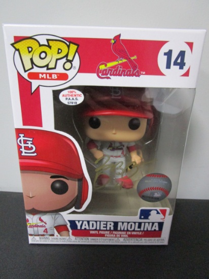 Yadier Molina of the St Louis Cardinals signed autographed POP Funko Figure PAAS COA 818