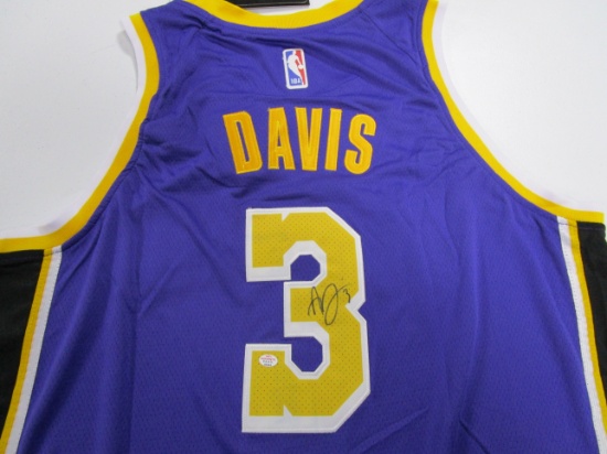 Anthony Davis of the LA Lakers signed autographed basketball jersey PAAS COA 344