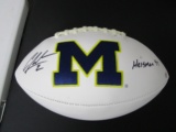 Charles Woodson of the Michaigan Wolverines signed autographed logo football PAAS COA 442