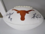 Earl Campbell Ricky Williams of the Longhorns signed autographed logo football PAAS COA 626