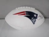 Julian Edelman of the New England Patriots signed autographed logo football PAAS COA 580