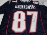 Rob Gronkowski of the New England Patriots signed autographed football jersey PAAS COA 337