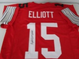 Ezekiel Elliott of the Ohio State Buckeyes signed autographed football jersey PAAS COA 998
