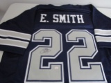 Emmitt Smith of the Dallas Cowboys signed autographed football jersey PAAS COA 990