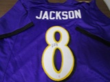 LaMar Jackson of the Baltimore Ravens signed autographed football jersey PAAS COA 768