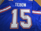 Tim Tebow of the Florida Gators signed autographed football jersey PAAS COA 793