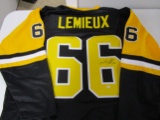 Mario Lemieux of the Pittsburgh Penguins signed autographed hockey jersey PAAS COA 351