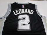 Kawhi Leonard of the San Antonio Spurs signed autographed basketball jersey PAAS COA 444