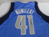 Dirk Nowitzki of the Dallas Mavericks signed autographed basketball jersey PAAS COA 429