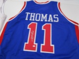 Isiah Thomas of the Detroit Pistons signed autographed basketball jersey PAAS COA 434