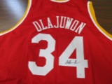 Hakeem Olajuwon of the Houston Rockets signed autographed basketball jersey PAAS COA 195