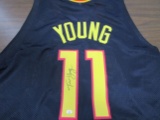 Trae Young of the Atlanta Hawks signed autographed basketball jersey PAAS COA 028
